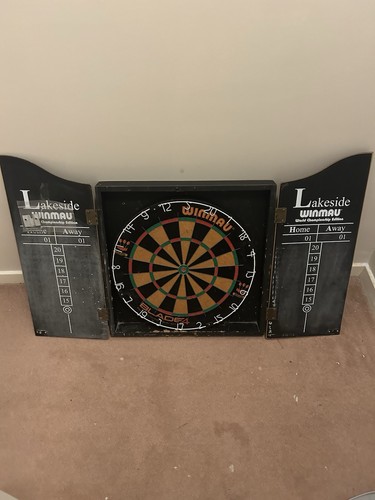 Winmau dart board with cabinet - with,